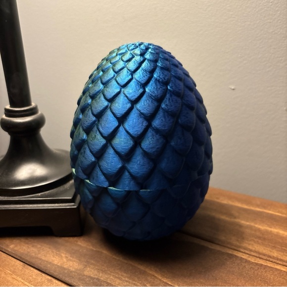 Articulated Ocean Dragon Winged 14Inch Blue Green Color. With Dragon Egg. Easter - Picture 12 of 13